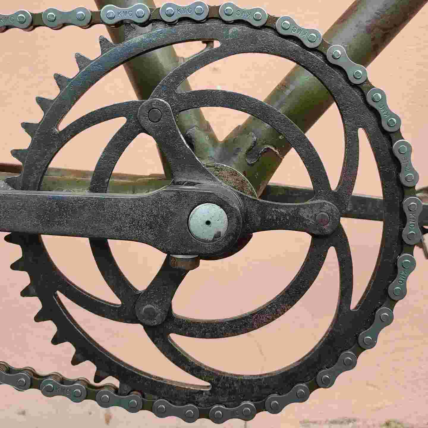 Bicicletta corsa anni '30 guarnitira corsa 